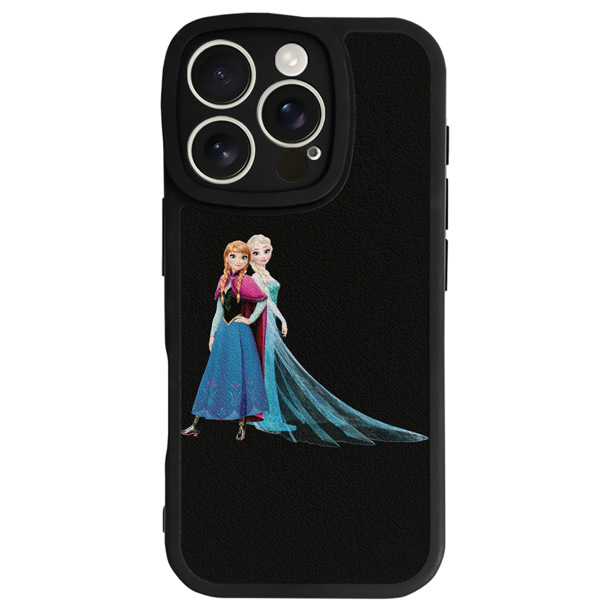 （画像用） アナと雪の女王 アンナ エルサ Frozen Anna Elsa 【iPhone 16シリーズ対応】シリコンスマホケース（レザー調） 材質：シリコン